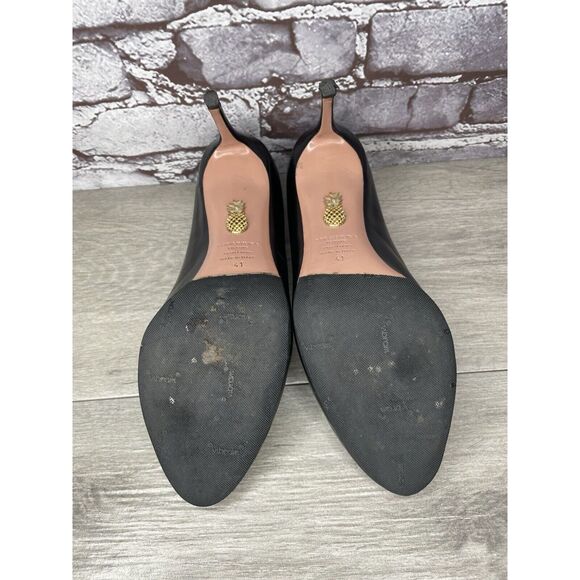 Aquazzura Firenze Black Leather Stiletto High Dress Heels Women Sz 41EU/10.5M US - Picture 6 of 16